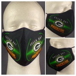 New “Green Bay Packers” Digitally Printed Double Layered Adult Facemask